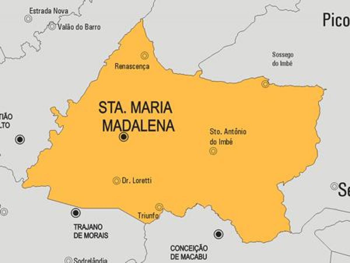 Mapa ng Santa Maria Madalena munisipalidad