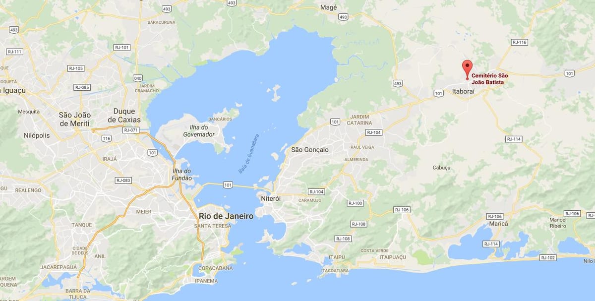 Mapa ng sementeryo Sao João Batista