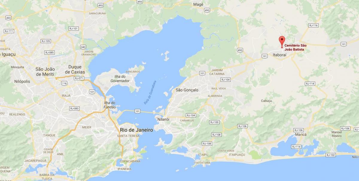Mapa ng sementeryo Sao João Batista