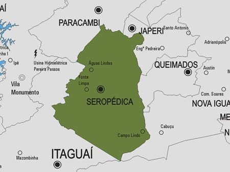 Mapa ng Seropédica munisipalidad