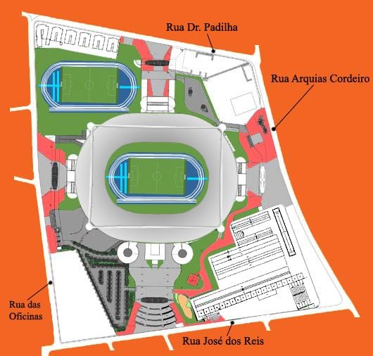 Mapa ng istadyum Engenhão