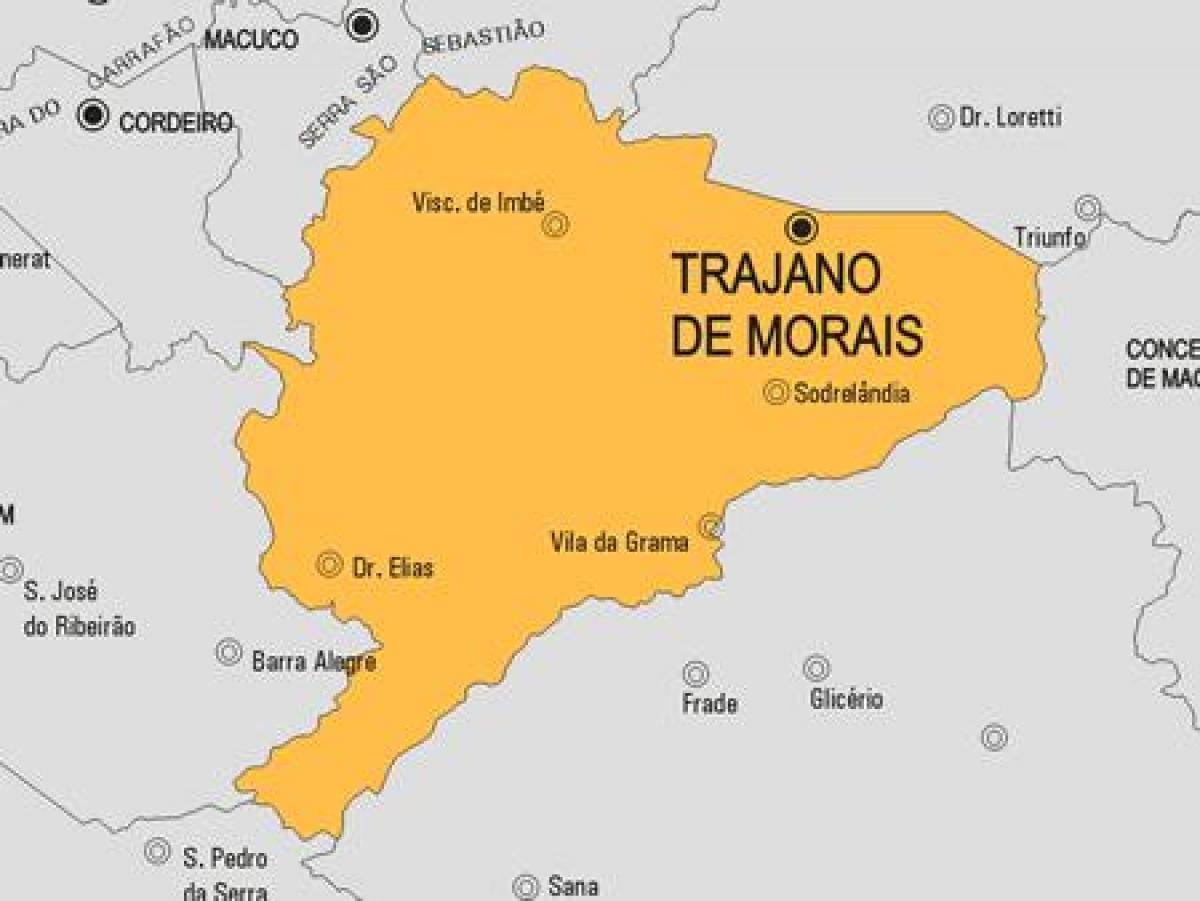 Mapa ng Trajano de Morais munisipalidad