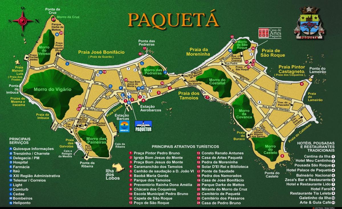 Mapa ng Île de Paquetá