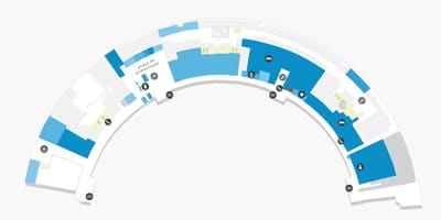Mapa ng airport Galeão Terminal 1 Antas 2