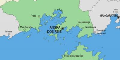 Mapa ng Angra dos Reis munisipalidad