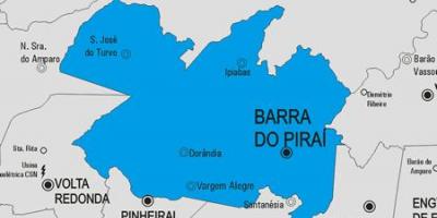 Mapa ng Barra do Piraí munisipalidad