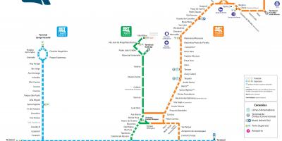 Mapa ng BRT Rio de Janeiro