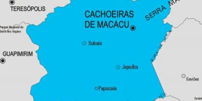 Mapa ng Cachoeiras de Macacu munisipalidad