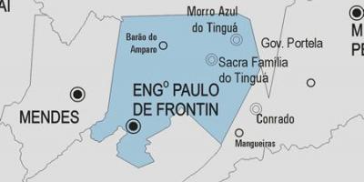 Mapa ng Engenheiro Paulo de Frontin munisipalidad