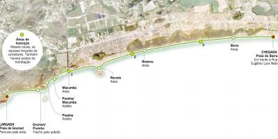 Mapa ng Grumari beach