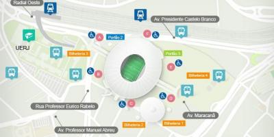 Mapa ng Maracanã stadium accès