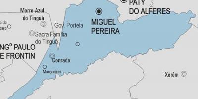 Mapa ng Miguel Pereira munisipalidad