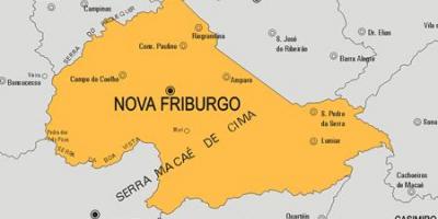 Mapa ng Nova Friburgo munisipalidad