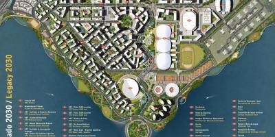 Mapa ng Olympic park legacy
