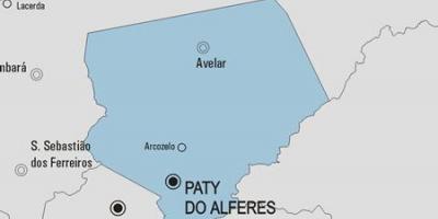 Mapa ng Paty gawin Alferes munisipalidad