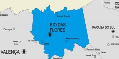 Mapa ng Rio das Ostras munisipalidad