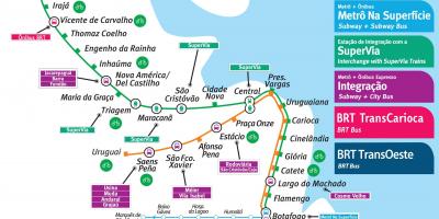 Mapa ng Rio de Janeiro subway