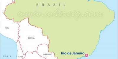 Mapa ng Rio de Janeiro sa Brazil