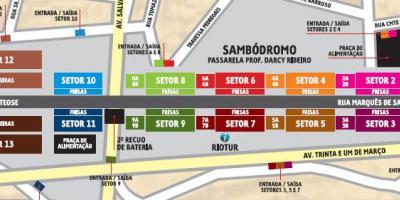 Mapa ng Sambódromo