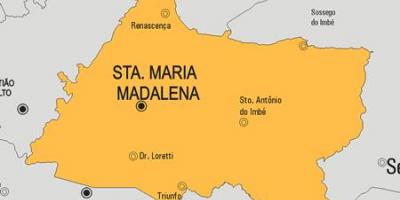 Mapa ng Santa Maria Madalena munisipalidad