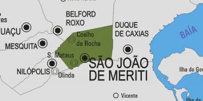 Mapa ng Sao João de Meriti munisipalidad