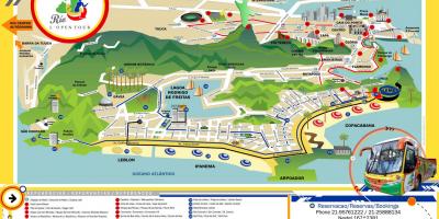 Mapa ng Sightseeing bus Rio de Janeiro