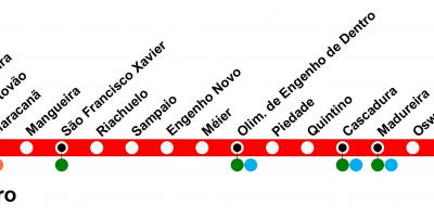 Mapa ng SuperVia - Line Deodoro