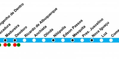 Mapa ng SuperVia - Line Japeri