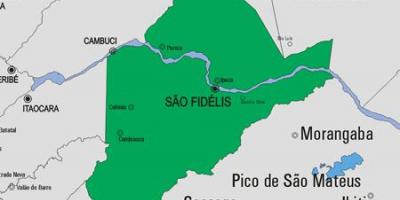 Mapa ng São Francisco de Itabapoana munisipalidad