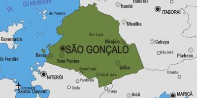 Mapa ng São Gonçalo munisipalidad