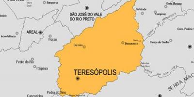 Mapa ng Teresópolis munisipalidad